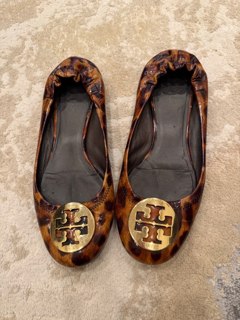 Tori Burch animal print flats Sz 7.5 - Picture 2 of 8